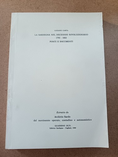 2446a sardegna nel - la, decennio