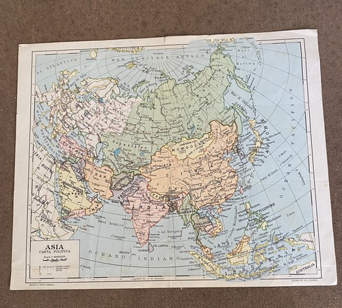 Cartine vintage anni - anni, asia