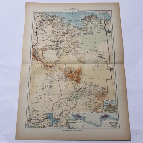Carta geografica libia fisico - carta,