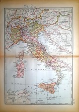 Carta geografica antica ITALIA