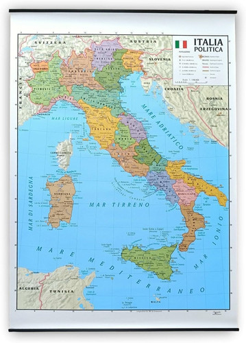 Carta geografica murale - carta,